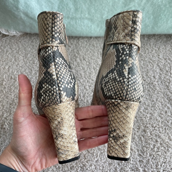 Steven by Steve Madden Snake Print Ankle Booties Size 8.5, Jenn Python Tan Boots - Picture 12 of 13